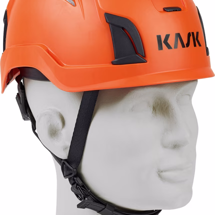 elmetto da cantiere kask zenith x air lc arancione con cinturino sottogola a 4 punti