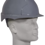 casco di protezione jsp evo 3, casco grigio in hdpe con chiusura a rotazione