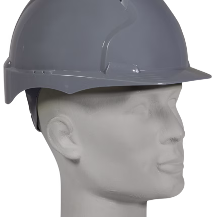 casco di protezione jsp evo 3, casco grigio in hdpe con chiusura a rotazione