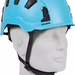 casco di protezione irudek oreka ii vent royalblau con ventilazione e cinturino per mento
