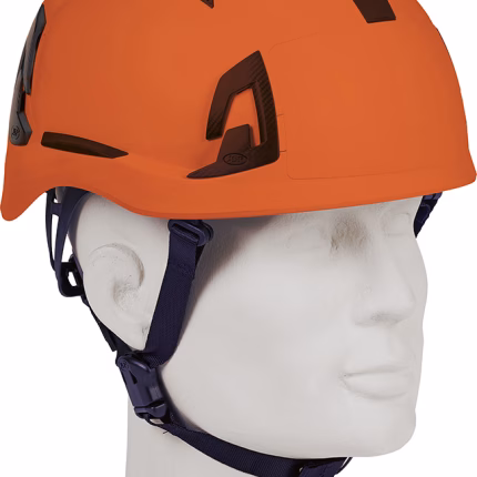 casco di protezione jsp evo alta arancione con cinturino regolabile a 6 punti