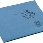 panno per bicchieri in microfibra vileda 39x55 cm, blu, senza striature