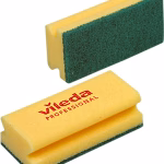 vileda spugna per pulizia strong, extra forte, giallo verde, 70x150 mm