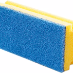 spugna per pulizia vileda soft, a pori fini, giallo blu, 70x150x45 mm