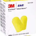 3m earsoft tappi auricolari neon, conici, gialli, schiuma
