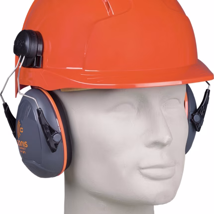 cuffie antirumore jsp sonis compact per casco, arancioni, imbottitura morbida