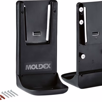 supporto da parete magnetico moldex per distributore di protezioni acustiche in plastica