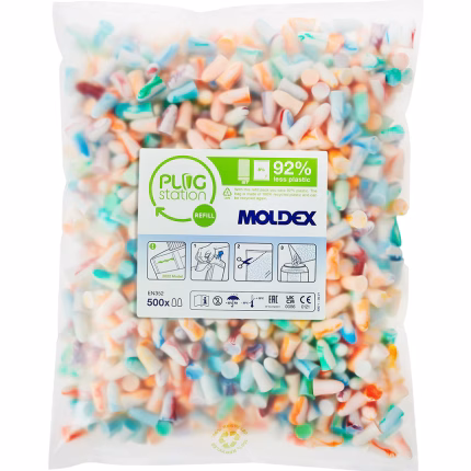 moldex spark plugs soft protezioni auricolari, confezione da 500 paia ricambio