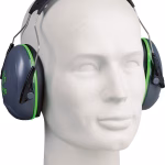 protezione auricolare a conchiglia jsp verde con morbidi cuscinetti auricolari sostituibili