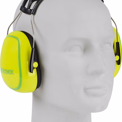 protezione auricolare a coppa moldex gialla confortevole con cuscinetti auricolari in morbida schiuma