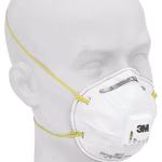 maschera monouso antiparticolato ffp1 3m con valvola e ponte nasale, confezione da 10