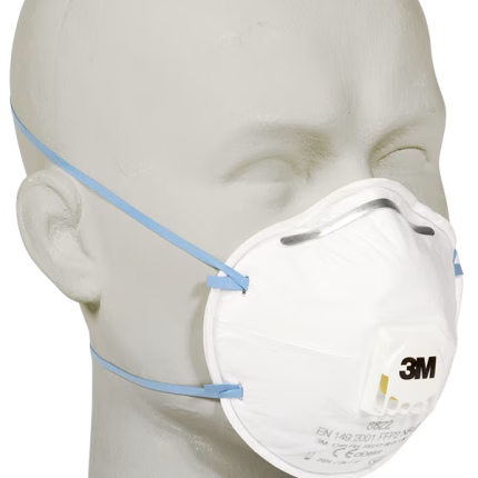 maschera monouso 3m ffp2 con valvola e ponte nasale, confezione da 10