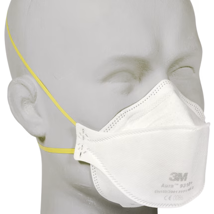 maschera monouso antiparticolato 3m ffp1, anatomica, pieghevole piatta, 20 pz
