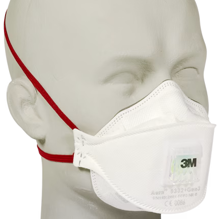3m maschera usa e getta ffp3 per particelle con valvola, pieghevole, anatomica
