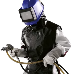 casco sabbiatura pneumatico arbin commander ii con rivestimento in gomma