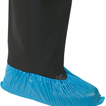 hygostar scarpe copriscarpe usa e getta blu, bordo elastico, 100 pz