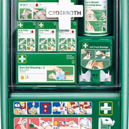stazione di pronto soccorso cederroth in plastica riciclata, completa