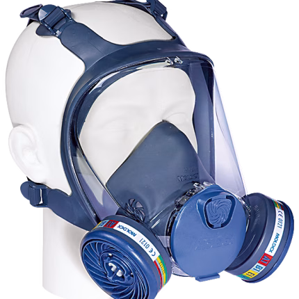 maschera integrale moldex serie 9000 con visiera in policarbonato e sistema easylock