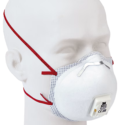 maschera monouso per particelle 3m ffp3 con valvola di espirazione, confezione da 10