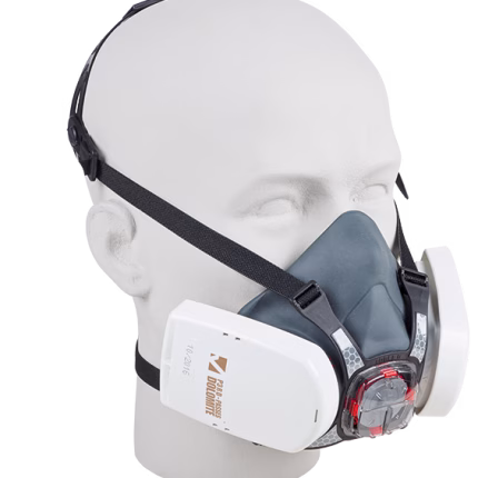 set maschera semimaschera jsp force 8 con filtro p3 e chiusura rapida