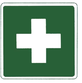 cartello per primo soccorso luminescente 150x150 mm pellicola