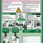 cartello in plastica primo soccorso incidenti elettrici 595x410 mm