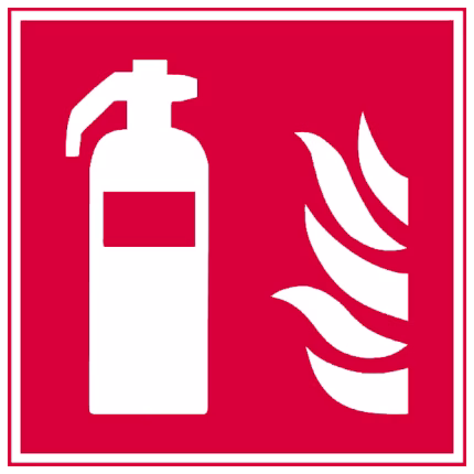 cartello antincendio estintore 200x200 mm, alluminio stampato, retroriflettente