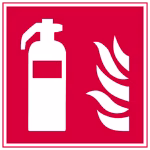 cartello antincendio fosforescente estintore 200x200 mm plastica