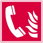 cartello antincendio fosforescente telefono antincendio 200x200 mm plastica