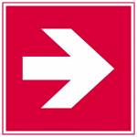 cartello antincendio freccia direzionale fosforescente sinistra/destra 150x150 mm