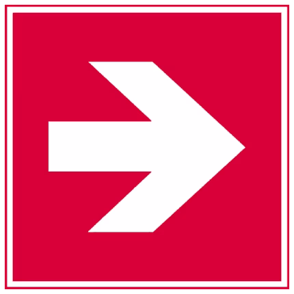 cartello antincendio freccia direzionale fosforescente sinistra/destra 150x150 mm