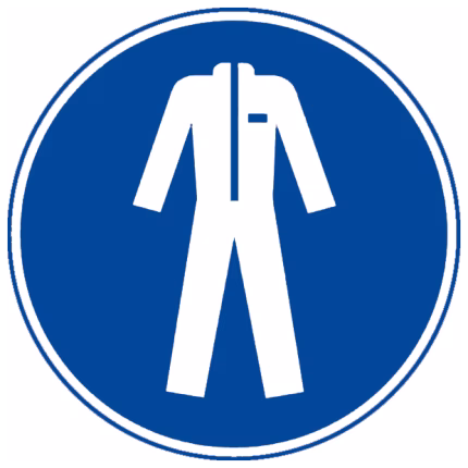 cartello obbligatorio abbigliamento protettivo autoadesivo pellicola 200 mm