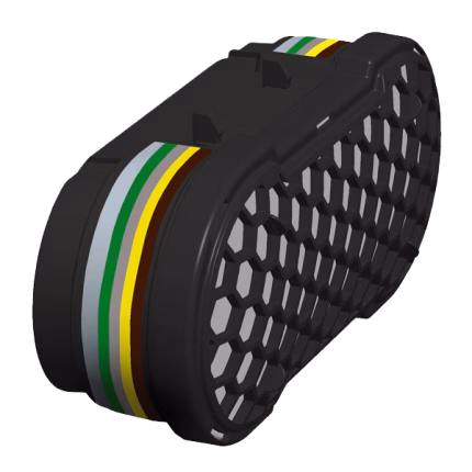 filtro combinato cleanspace abek1 p3 per sistemi di protezione respiratoria