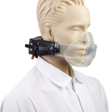 maschera semimaschera cleanspace taglia m in morbido silicone delicato sulla pelle