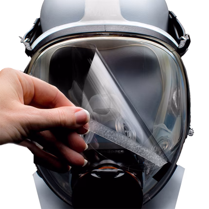 pellicole protettive cleanspace per maschere integrali, confezione da 10, trasparente