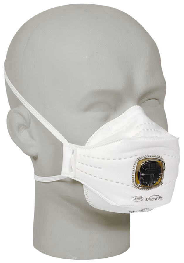maschera monouso jsp springfit ffp2 con valvola e cuscinetto nasale maschera monouso jsp springfit ffp2 con valvola e cuscinetto nasale