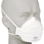 maschera antiparticolato monouso pieghevole jsp springfit ffp3, confezione da 10