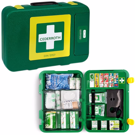cederroth xl kit di pronto soccorso in plastica rigida con set completo