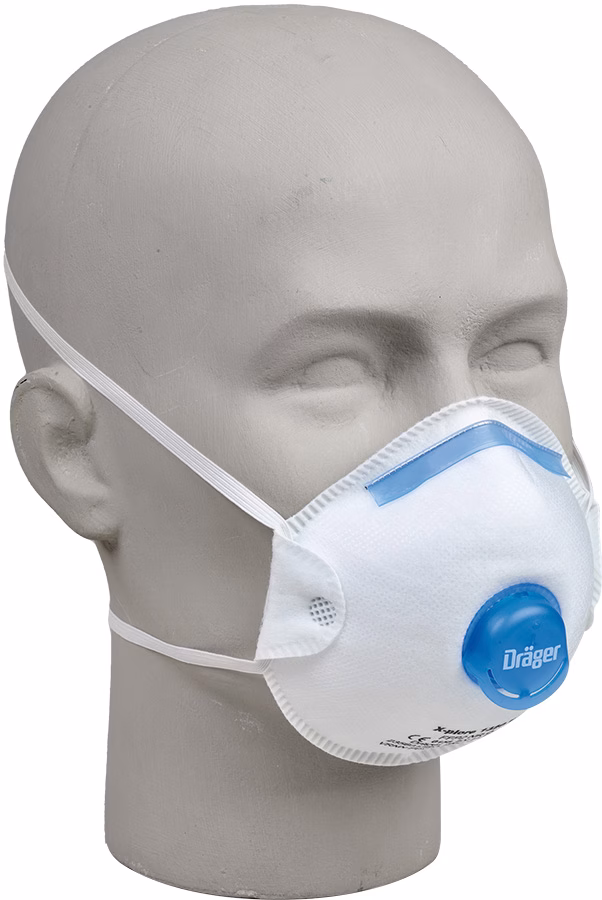 maschera monouso dräger x plore 1320 v ffp2 con valvola, confezione da 10 maschera monouso dräger x plore 1320 v ffp2 con valvola, confezione da 10