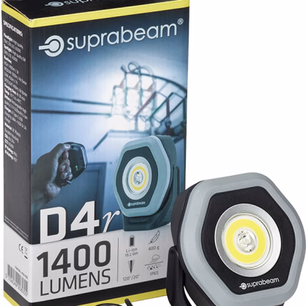suprabeam d4r lampada da lavoro con luce flood e spot, 1400 lumen