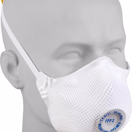 maschera monouso ffp3 moldex con valvola di espirazione e supporto per la testa