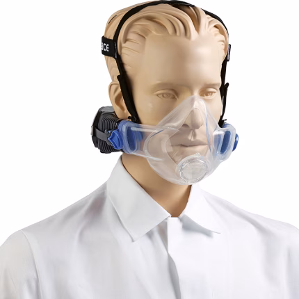 set di protezione respiratoria a sovrappressione cleanspace work, compatto, senza manutenzione, batteria 8 ore