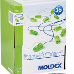 tappi auricolari moldex con cordino in plastica, schiuma pu