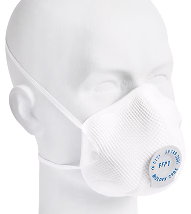 maschera monouso ergonomica per particelle moldex ffp1 con valvola di espirazione