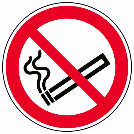 cartello divieto di fumo plastica 200 mm rotondo avviso di sicurezza