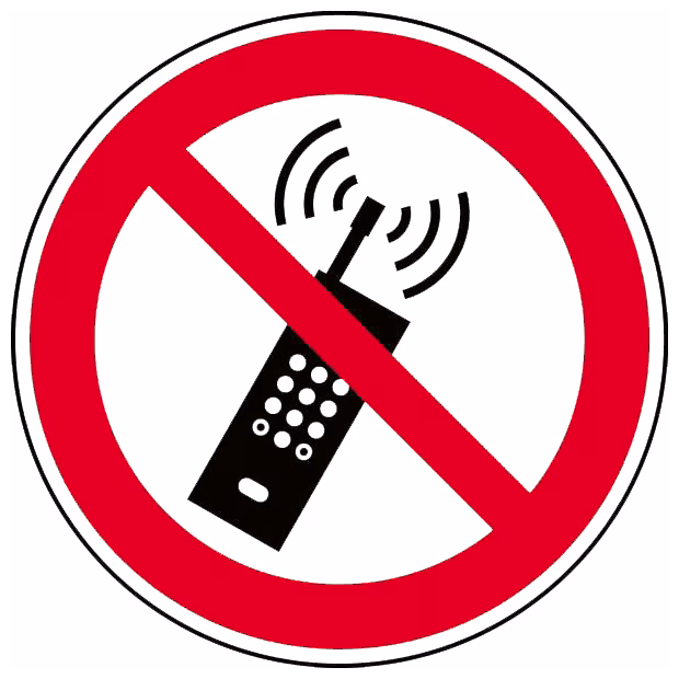 cartello di divieto 200 mm "divieto di uso cellulare" pellicola autoadesiva cartello di divieto 200 mm "divieto di uso cellulare" pellicola autoadesiva