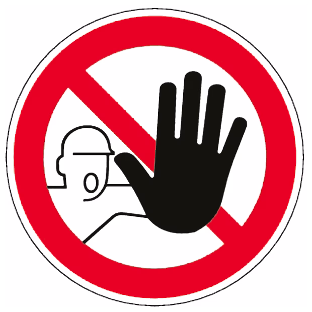 cartello di divieto in plastica diametro 400 mm – accesso vietato cartello di divieto in plastica diametro 400 mm – accesso vietato