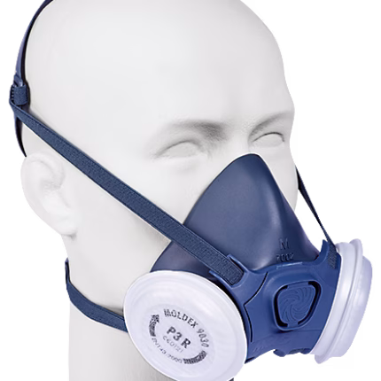 mezza maschera moldex serie 7000, leggera, confortevole, regolabile, con valvola di espirazione