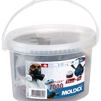 set maschere semimaschera moldex serie 7000 con filtri gas e particolato