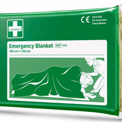 cederroth coperta di soccorso 210x160 cm con rivestimento isolante in alluminio